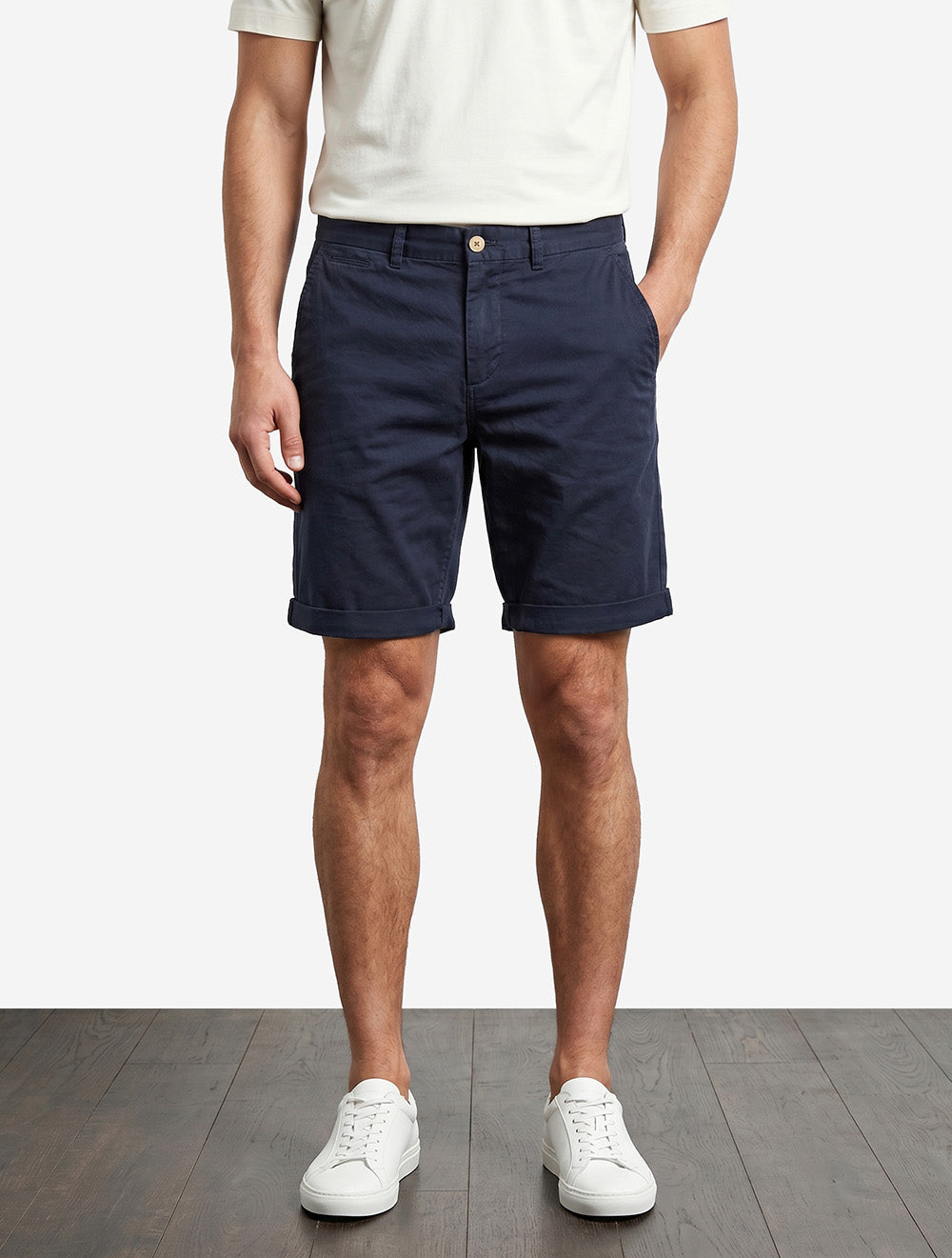 Regular Sunfaded Chino Shorts Evening Blue