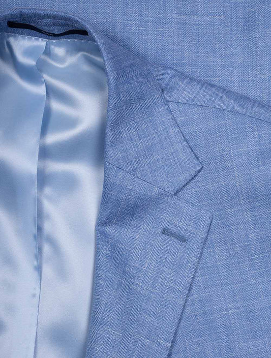 Wool Silk Linen Merano Jacket Light Blue