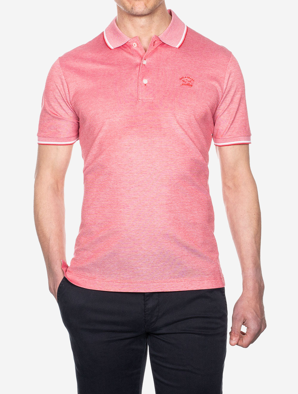 Organic Cotton Piqué Polo With Embroidered Logo Red