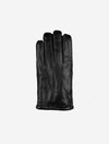 HESTRA Sheeplined Leather Gloves Black