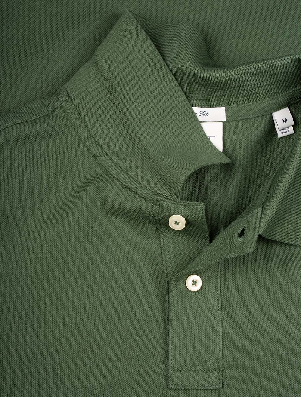 Regular Shield Short Sleeve Pique Polo Pine Green