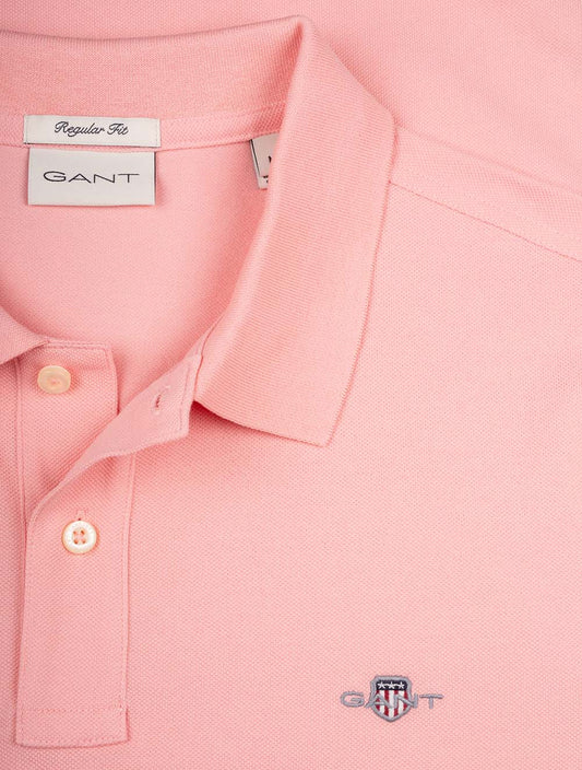 GANT Regular Shield Short Sleeve Pique Polo Bubbelgum Pink