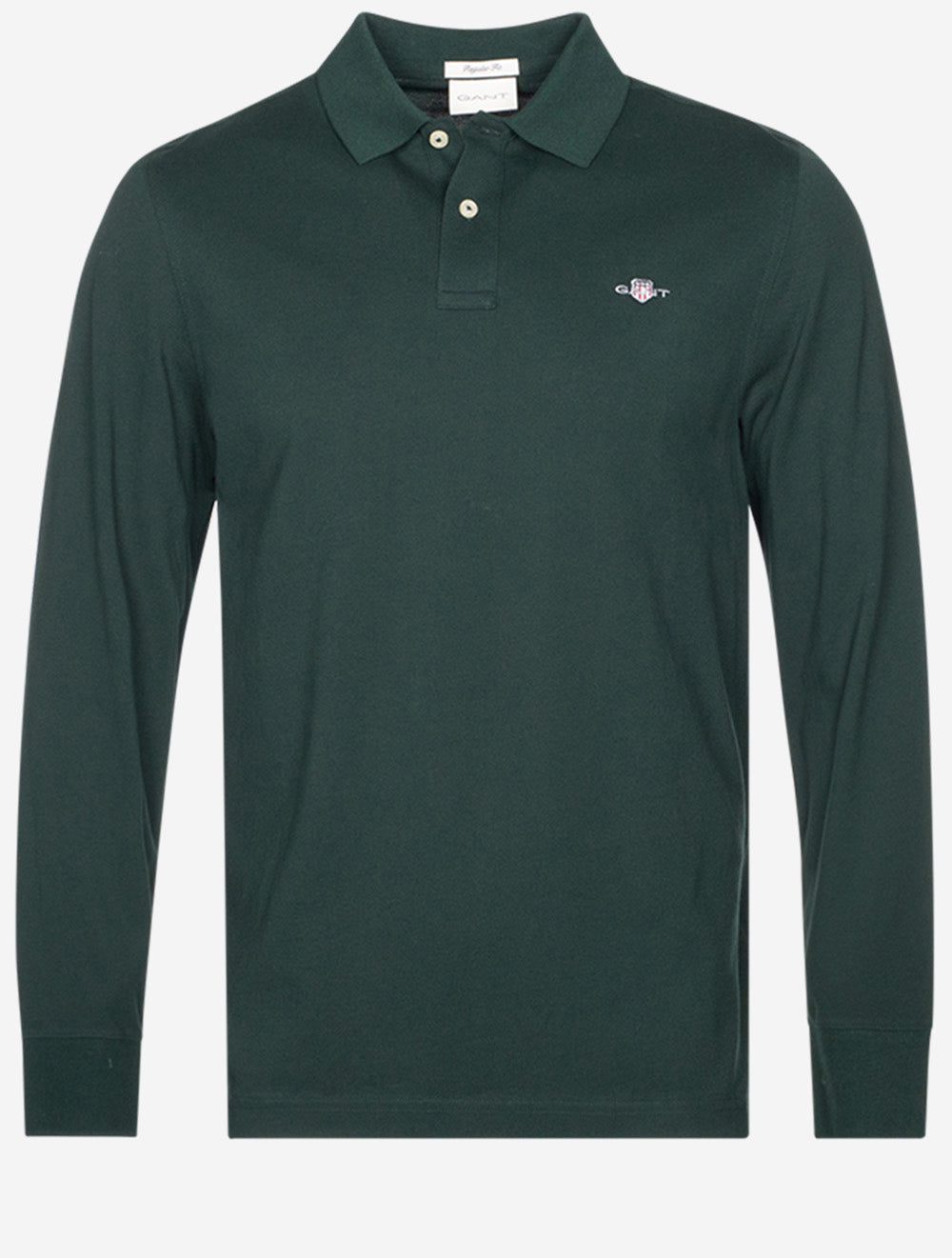 Gant Regular Shield Long Sleeve Pique Rugger Tartan Green MI