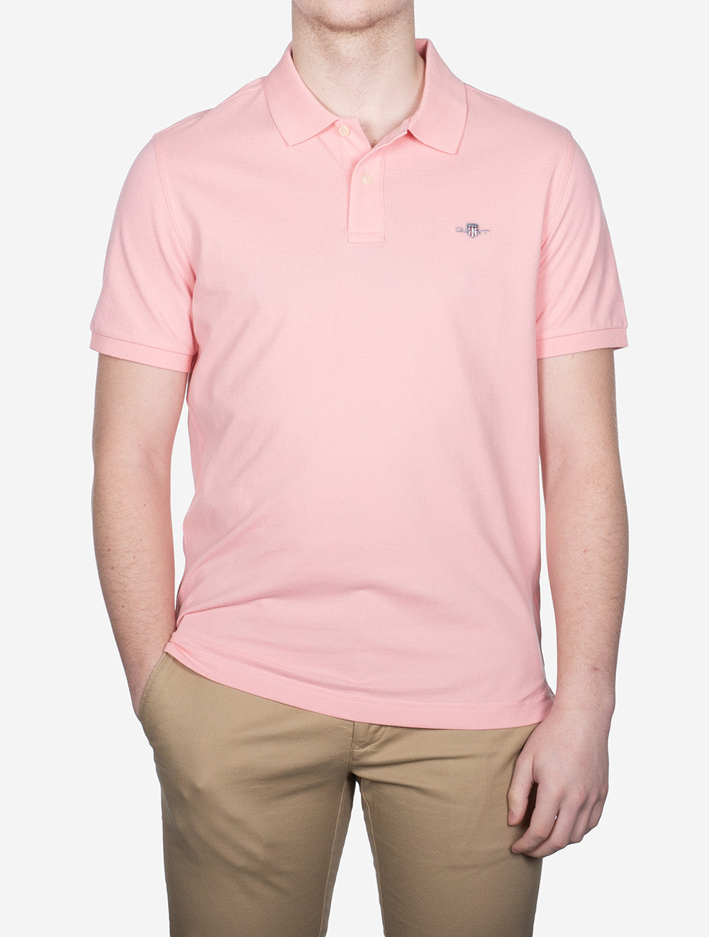 Regular Shield Short Sleeve Piqué Polo Bubbelgum Pink