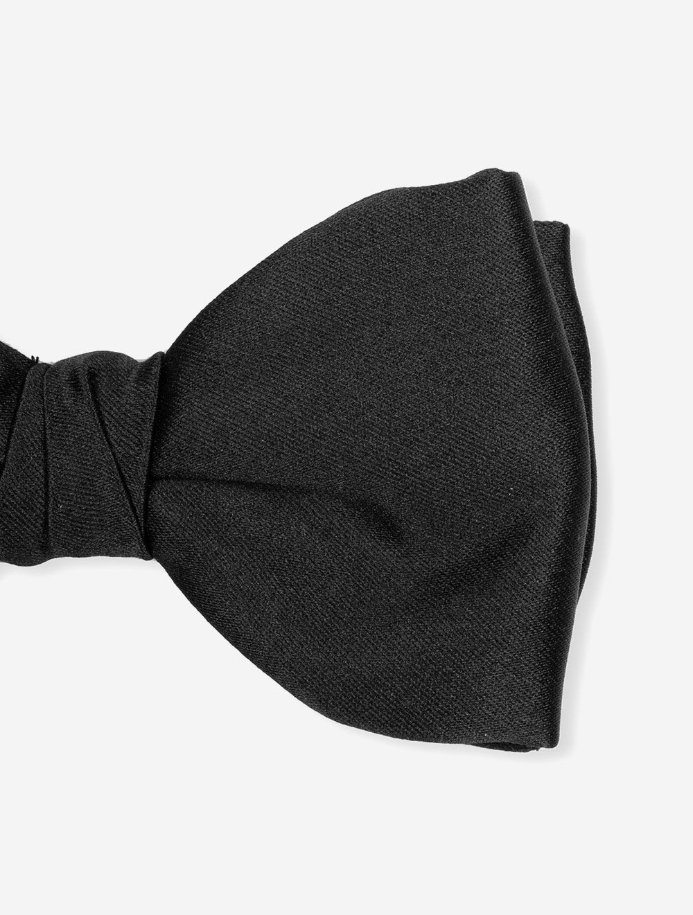 Tied Satin Bow Tie Black