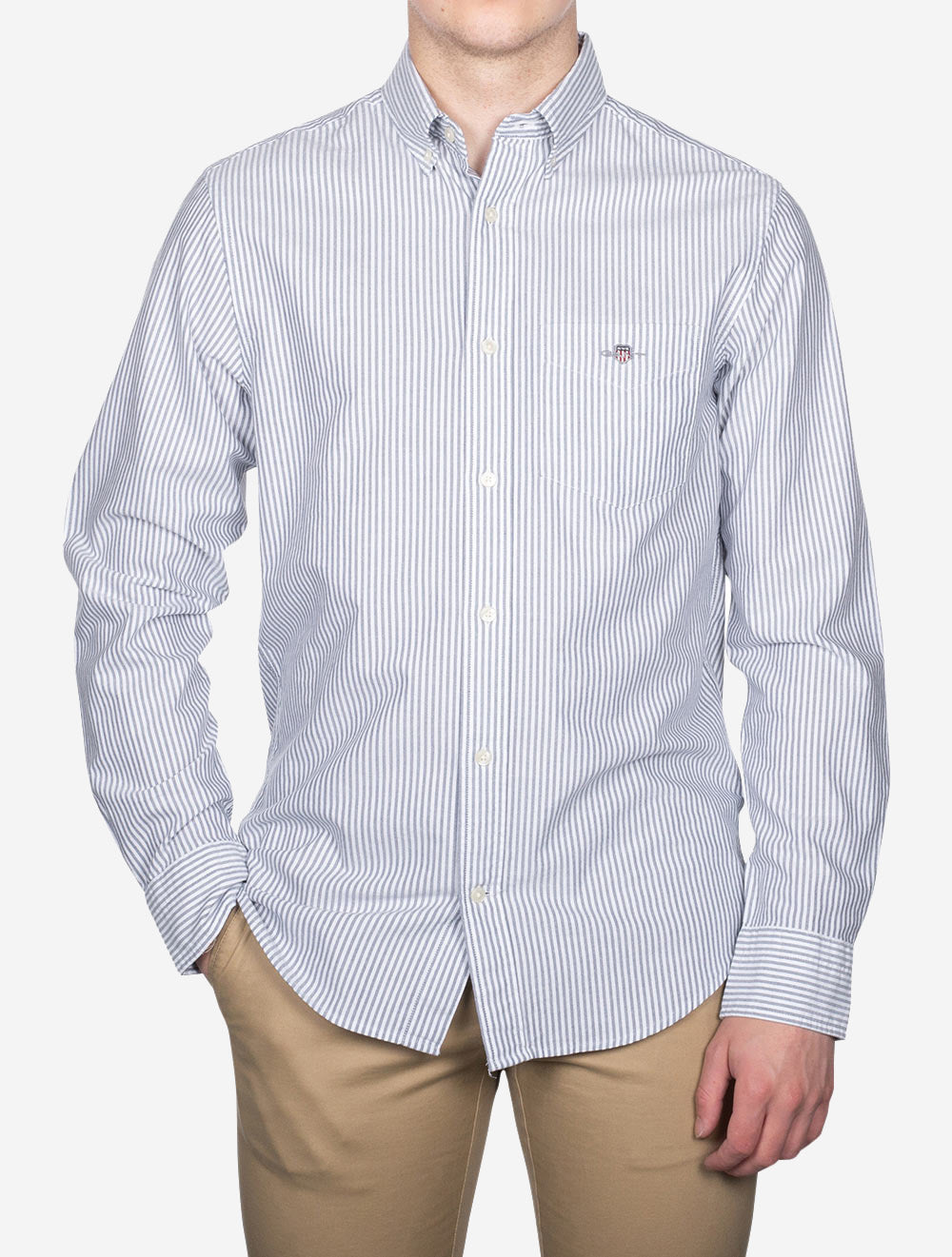 Classic Oxford Stripe Shirt Persian Blue