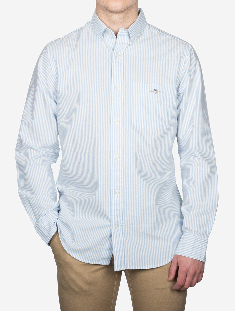 Regular Classic Oxford Stripe Shirt Light Blue