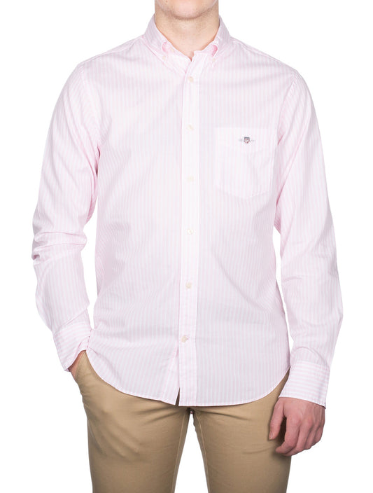 GANT Regular Fit Poplin Stripe Shirt Light Pink