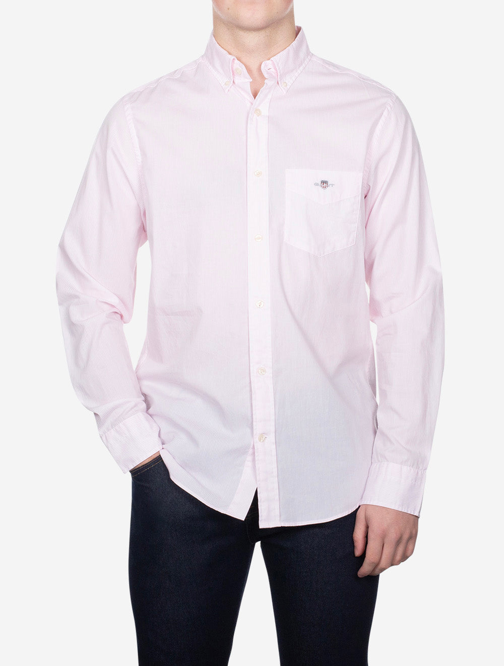 Regular Classic Poplin Banker Shirt Light Pink