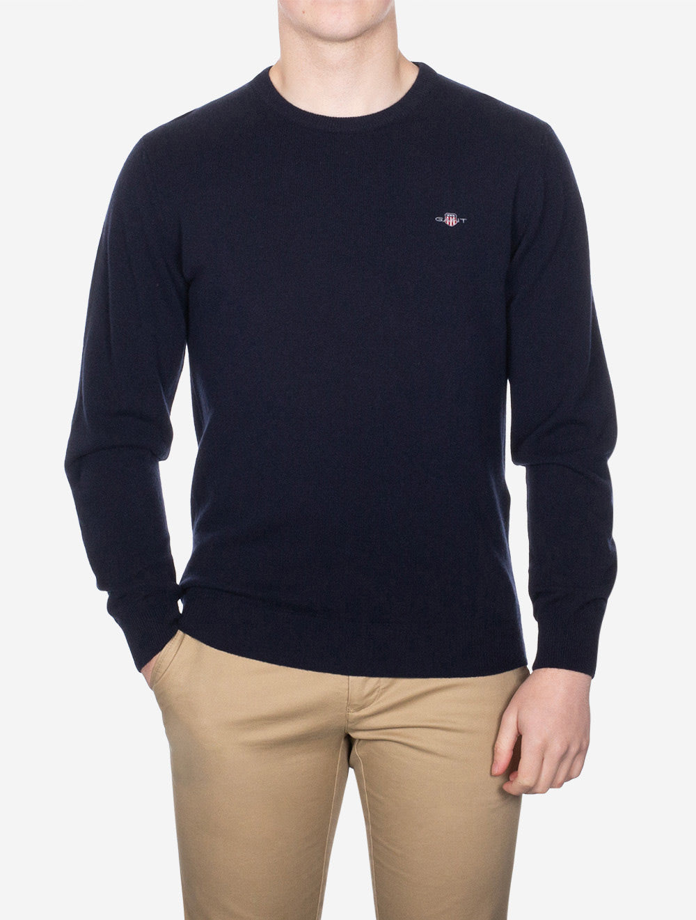Superfine Lambswool C-Neck Sweater Marine