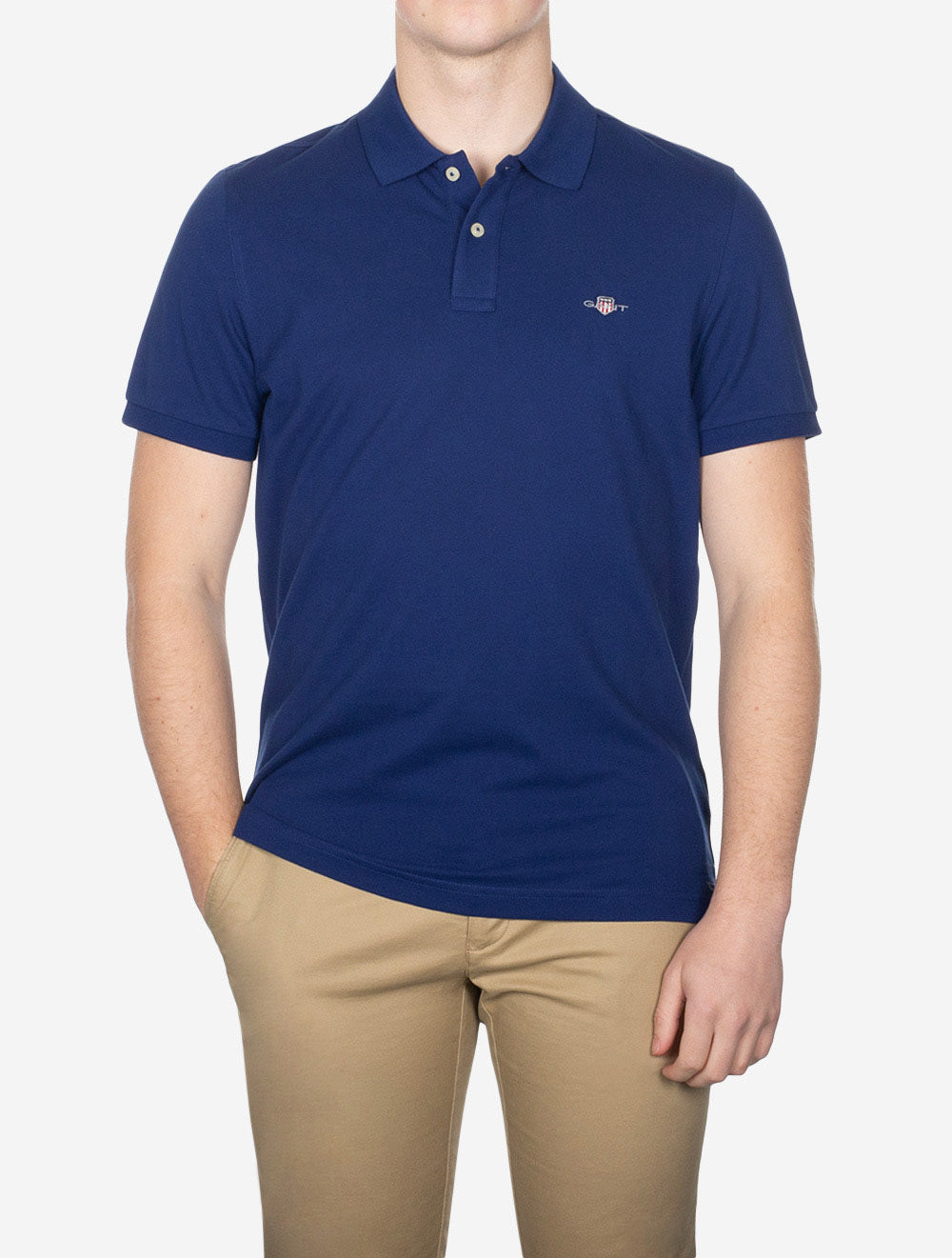 Regular Shield Short Sleeve Piqué Polo Rich Navy