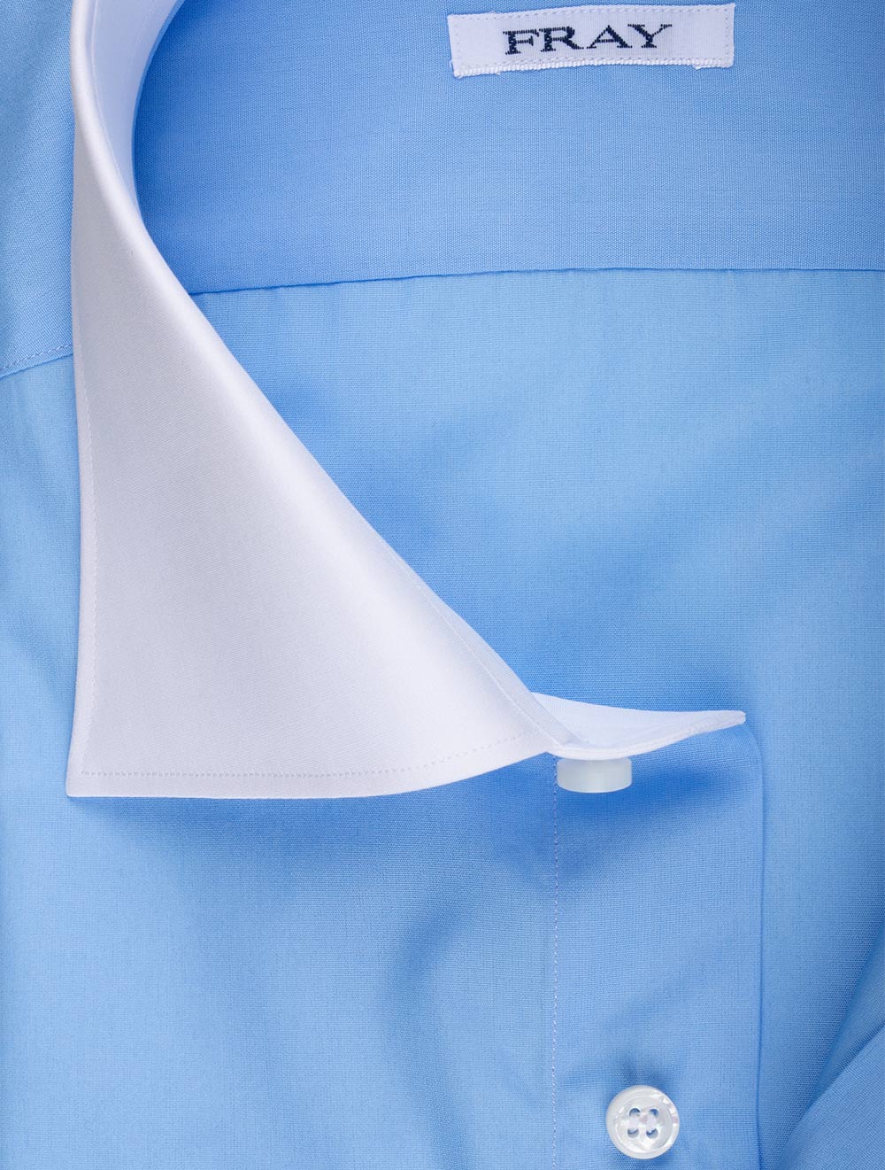 Contrast Cuff & Collar Shirt Blue