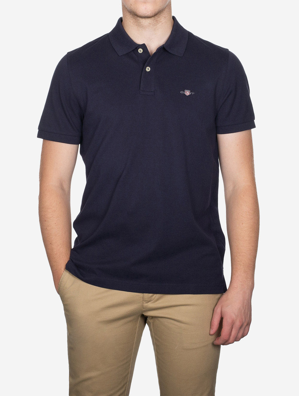 Shield Piqué Regular Fit Polo Shirt Evening Blue