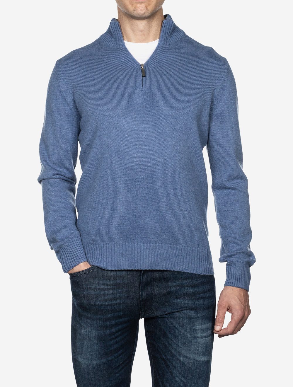 Half-Zip Jumper Blue