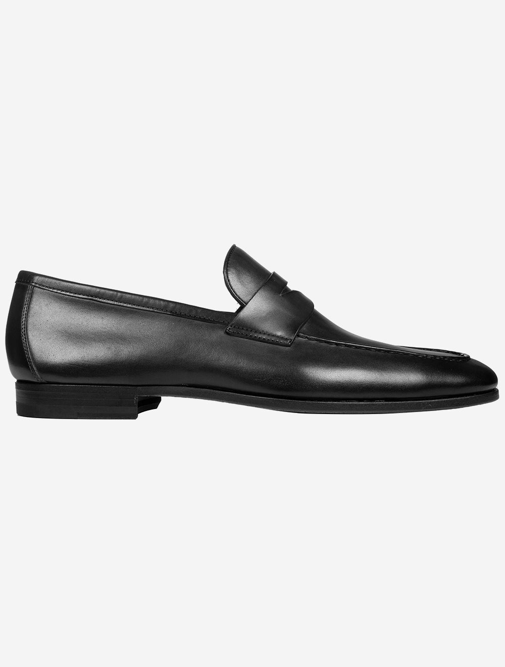 Leather Slip On Shoes Black