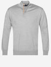 Summer Wool Half Zip Sweater Grey