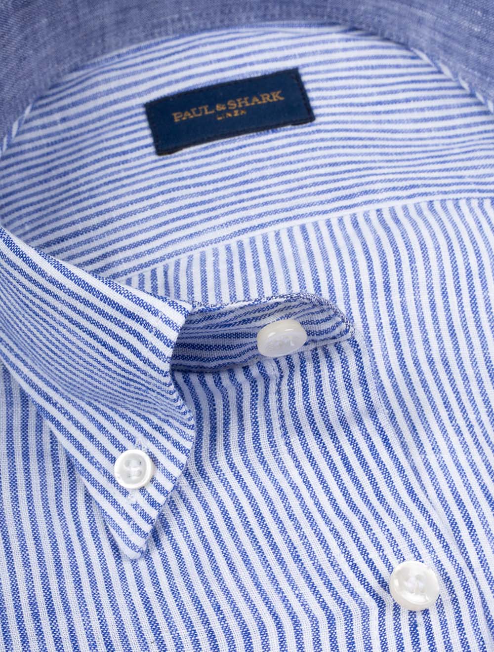 Paul And Shark Line Stripe Shirt Blue AI2