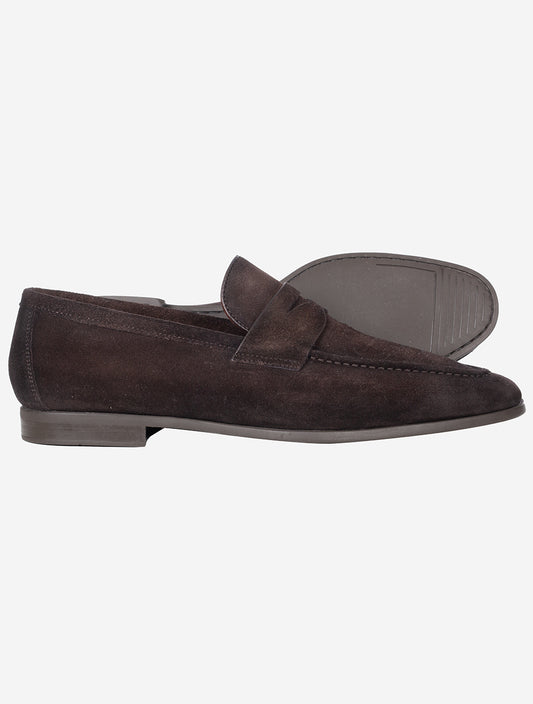MAGNANNI Penny Loafer Suede Brown