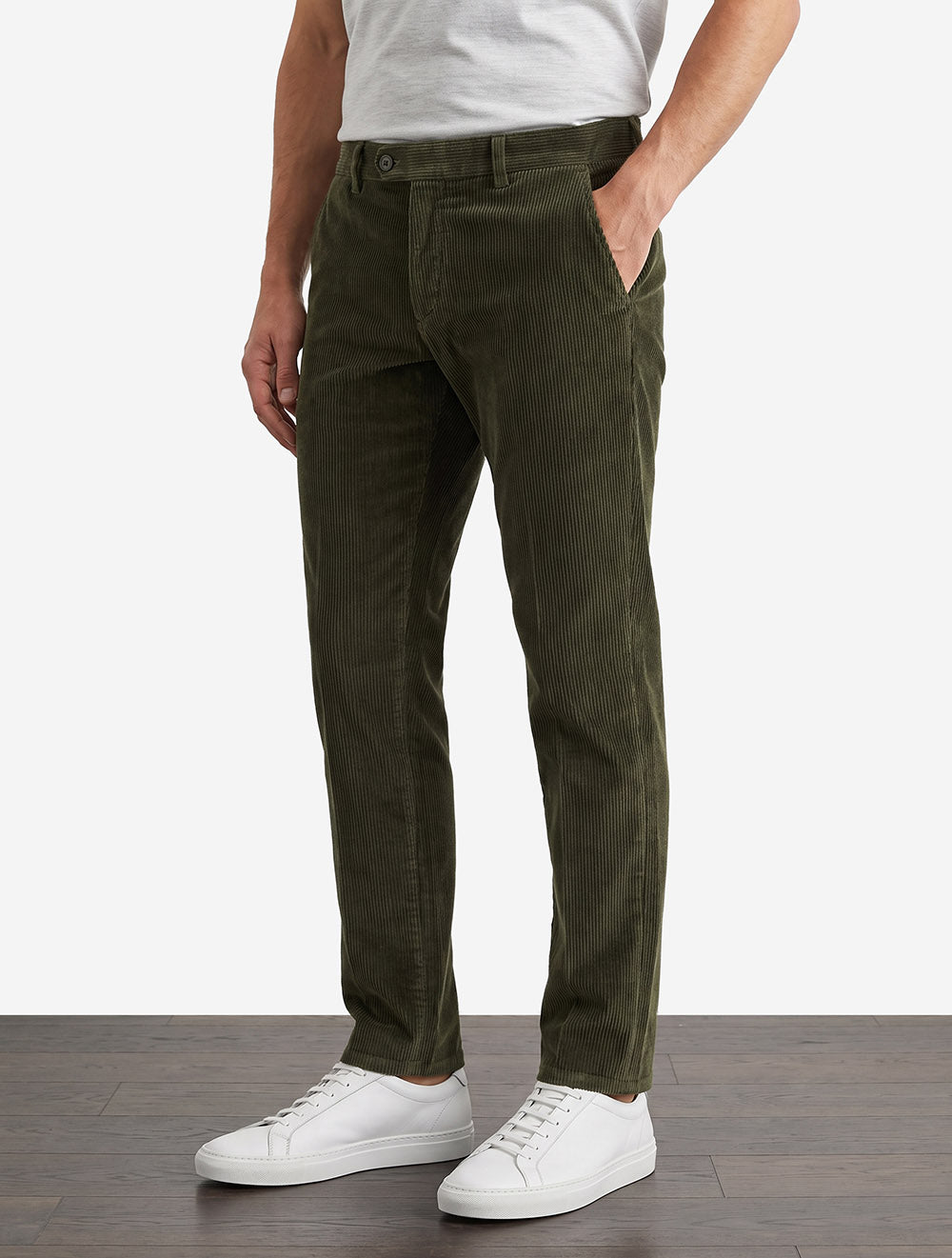 Lynx Organic Cord Trouser in Green