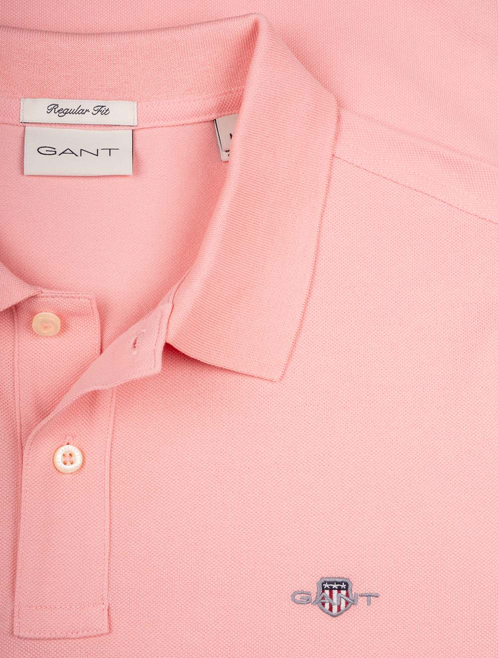 Regular Shield Short Sleeve Piqué Polo Bubbelgum Pink