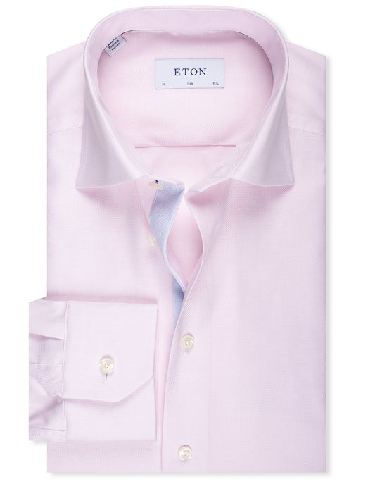 ETON Slim Fit Dobby Shirt Pink