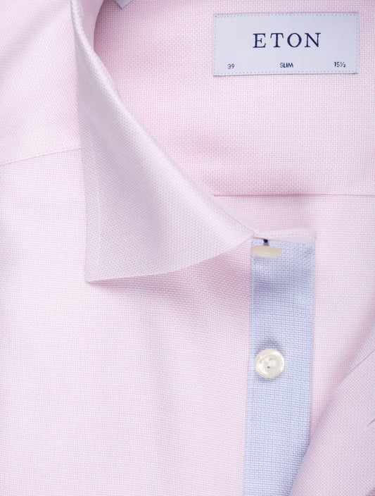 ETON Slim Fit Dobby Shirt Pink