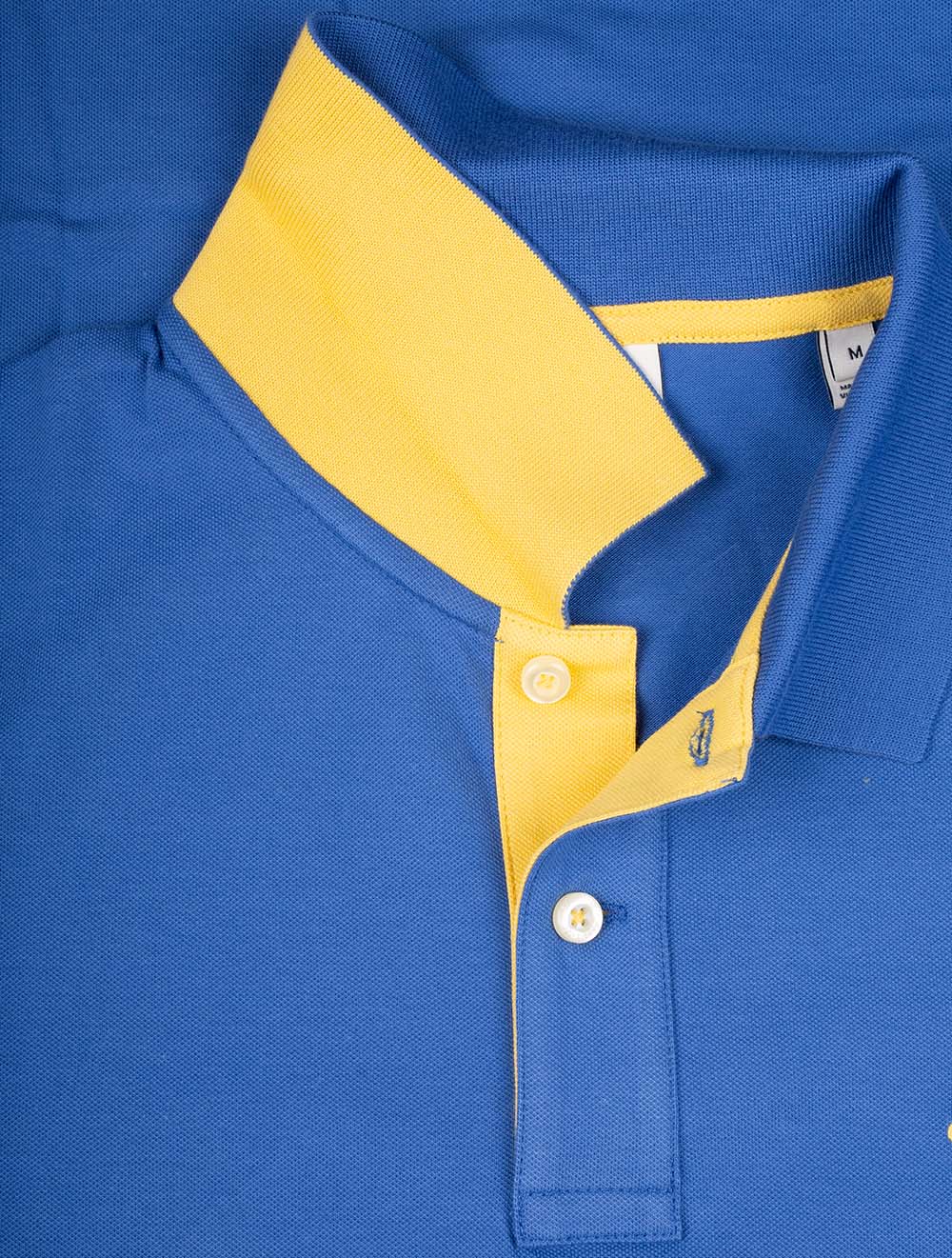 Contrast Piqué Polo Shirt Rich Blue