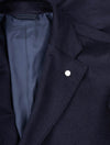 LUBIAM SB Wool And Cashmere Blend Overcoat Navy