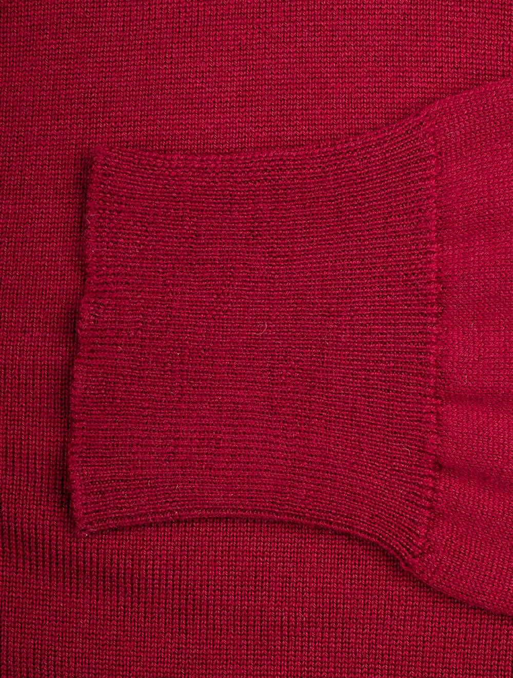 Merino Wool V-Neck Red