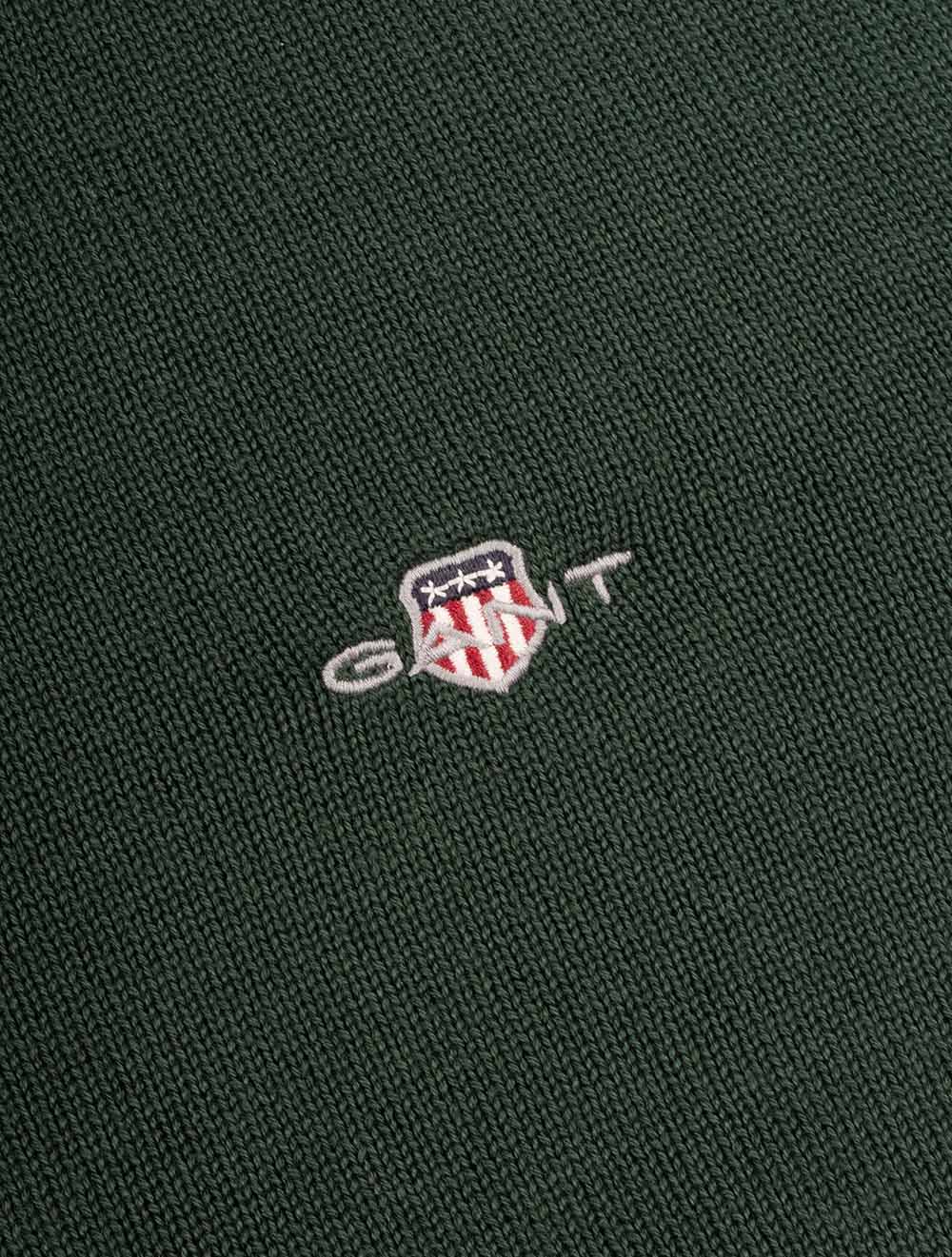 Casual Cotton Zip Cardigan Tartan Green