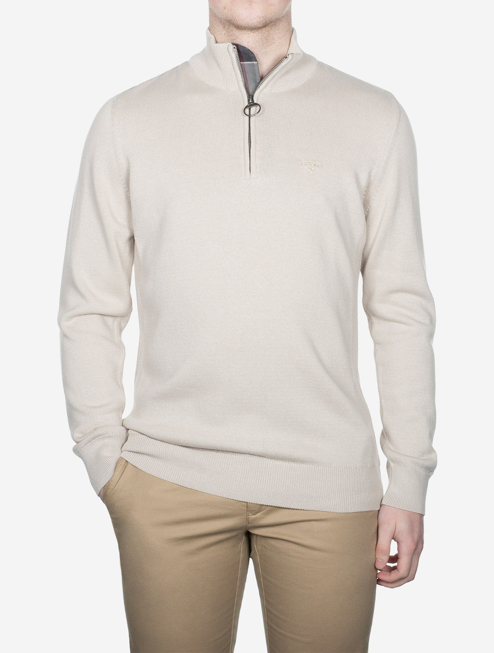 Barbour Half Zip Sweater Mist AI1