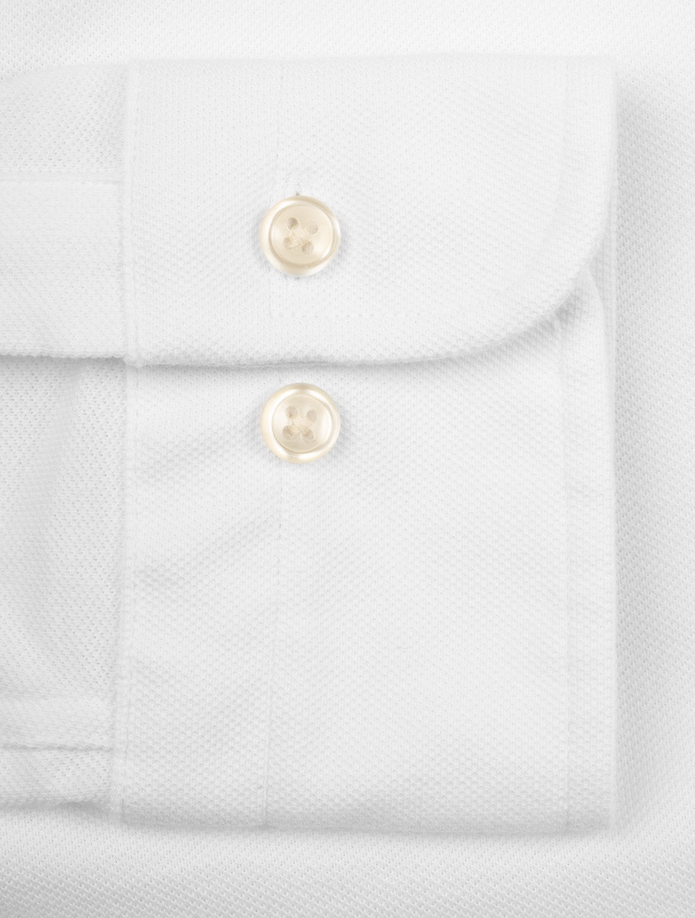 Regular Jersey Piqué Stretch Shirt White