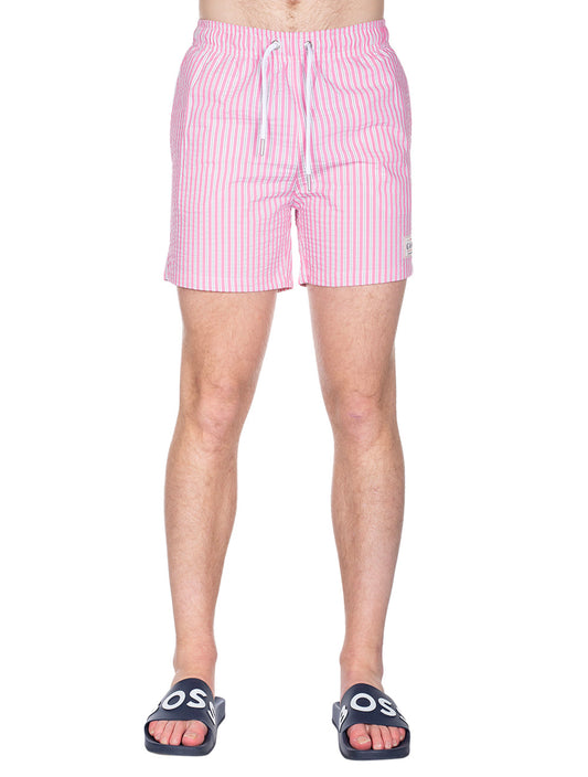 GANT Classic Fit Seersucker Swim Shorts Perky Pink