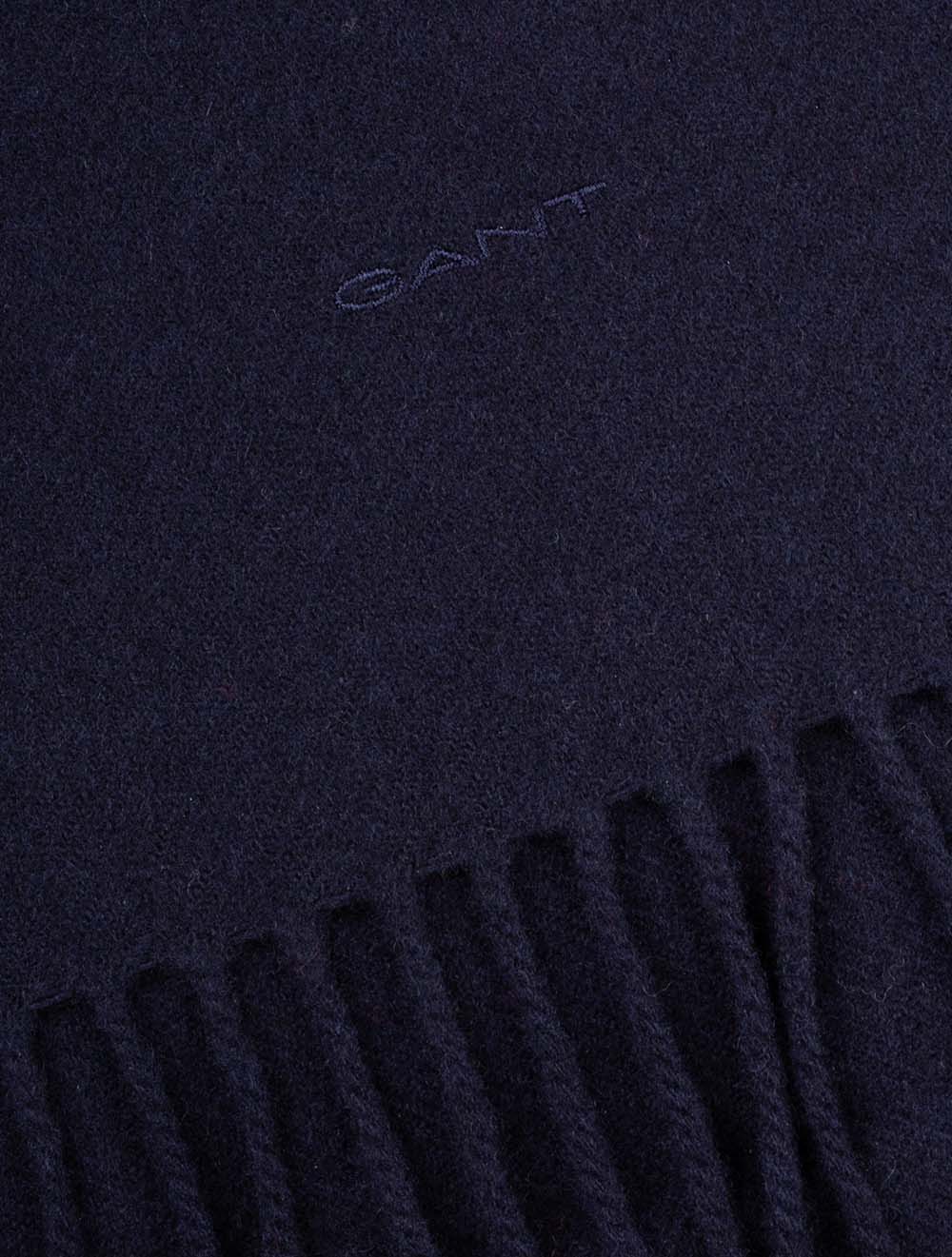 Écharpe en laine bleu soir