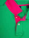 Contrast Collar Pique Short Sleeve Rugger Mid Green