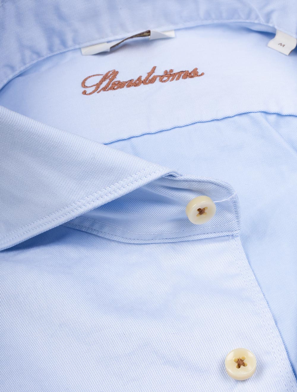 Stenstroms Blue Casual Twill Fitted Body Shirt AI2