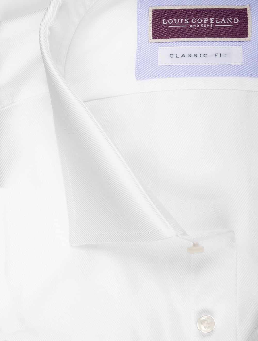 Louis Copeland Classic Fit DC Twill Shirt White AI1