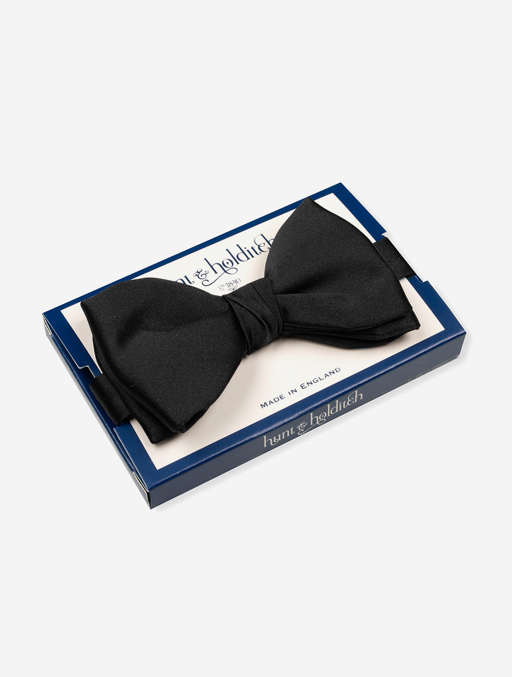 Tied Satin Bow Tie Black