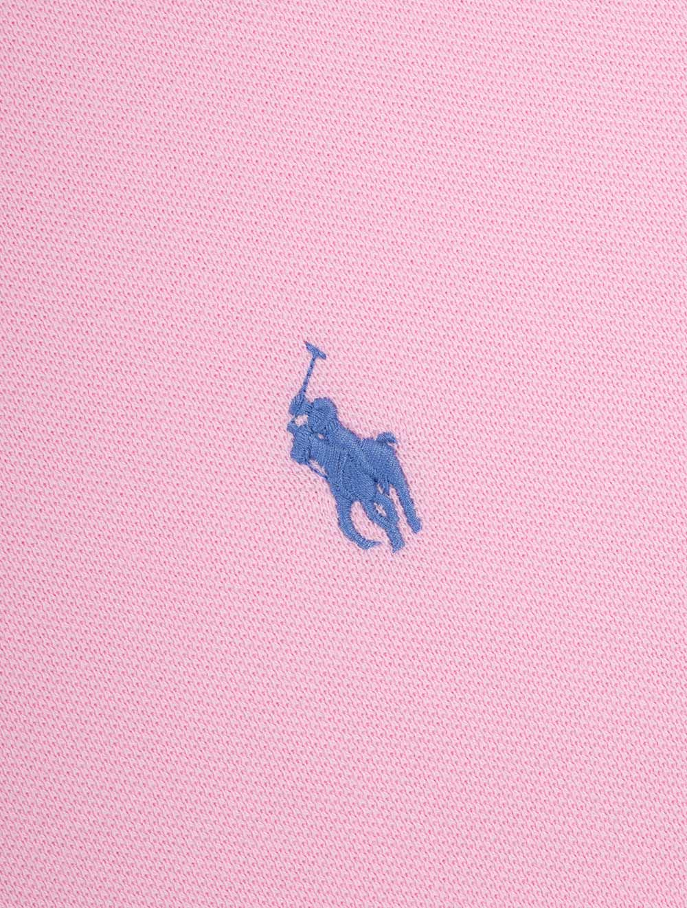 Basic Mesh Polo Shirt Carmel Pink