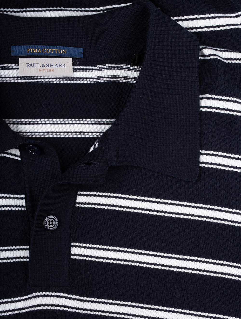 Knitted Polo Shirt Navy
