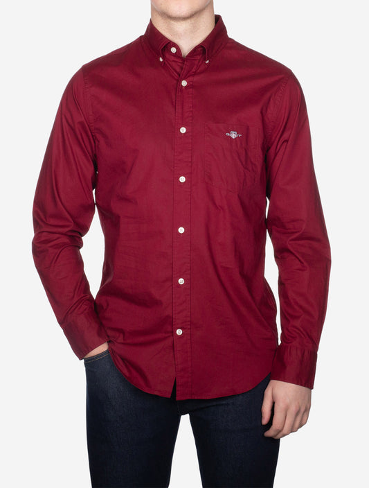 Regular Poplin Shirt Plumped Red