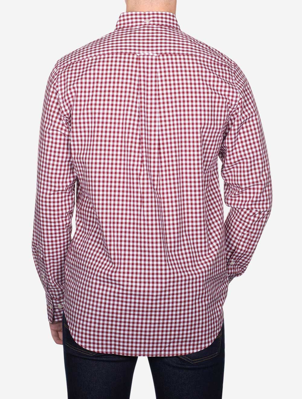 Regular Fit Classic Gingham Poplin Shirt Plumped Red