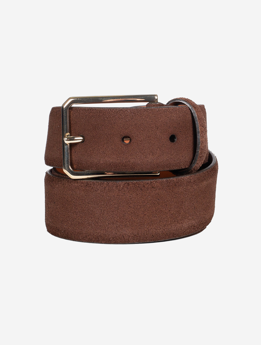 Suede Belt Dark Brown