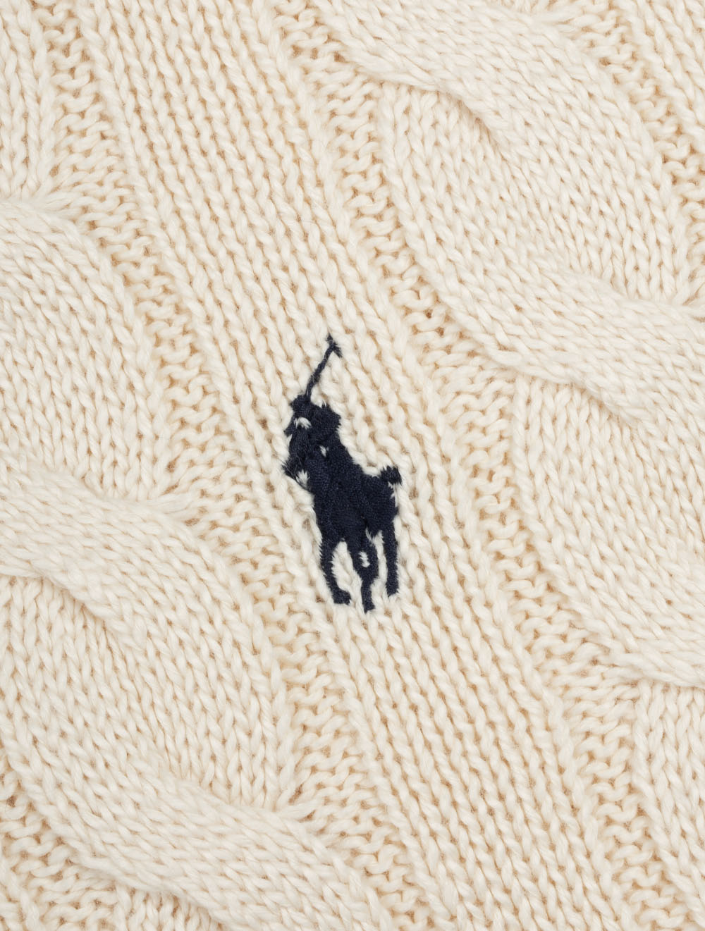 Cable Crew Neck Pullover Cream
