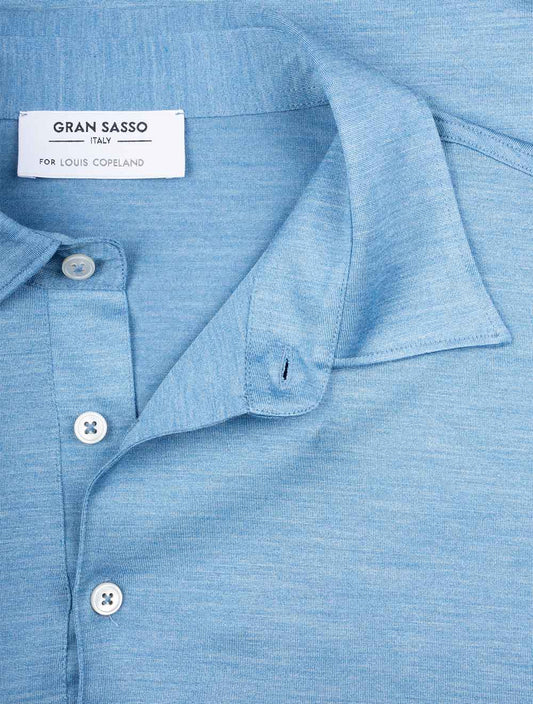 GRAN SASSO Silk Polo Blue