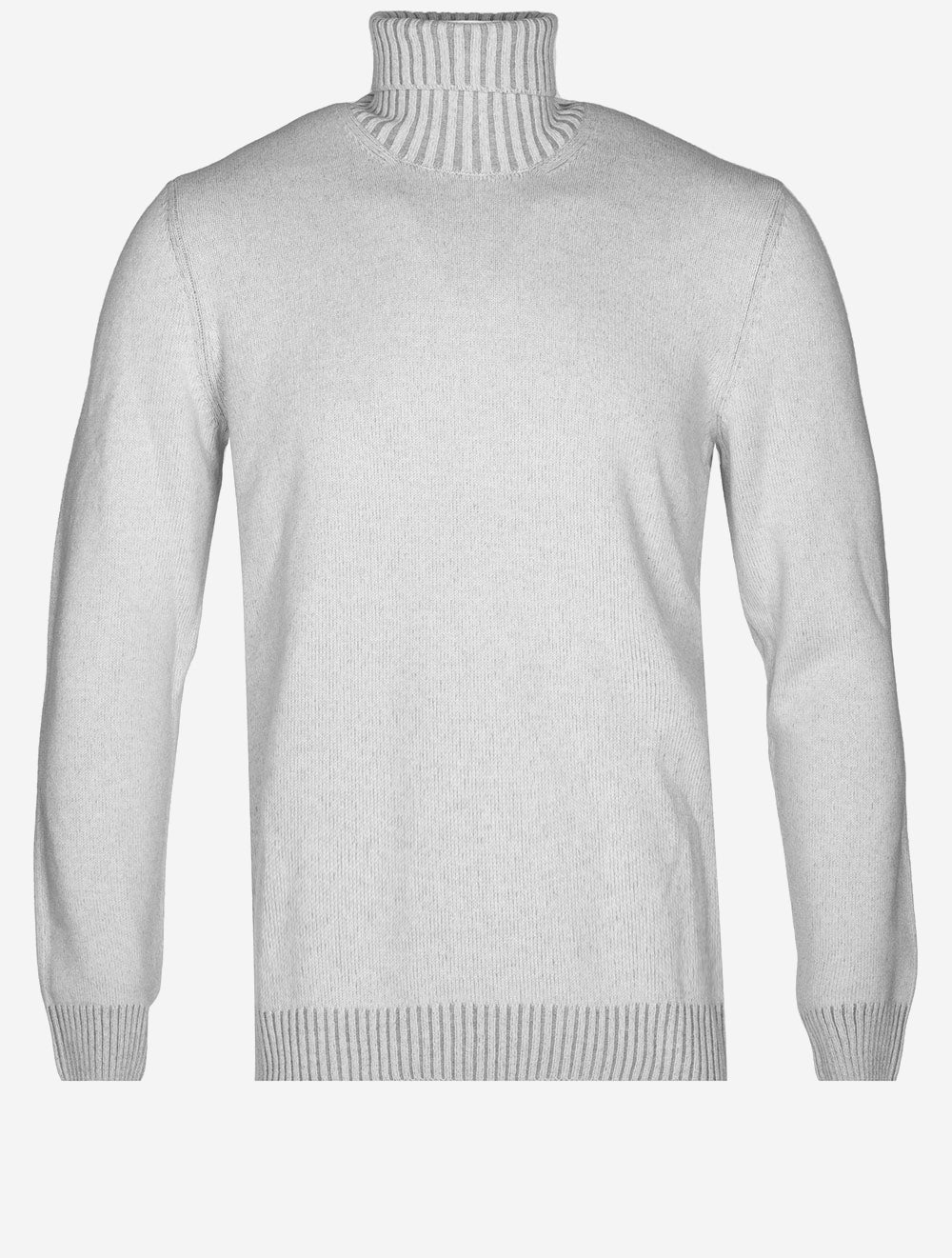 Pull col roulé gris