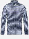 Regular Micro Tartan Flannel Shirt Classic Blue