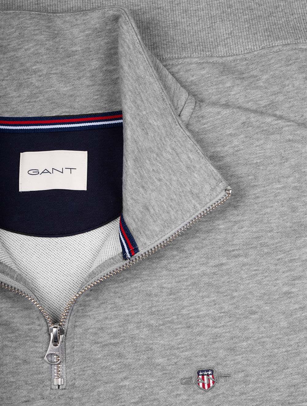 Regular Shield Half Zip Sweat Grey Melange