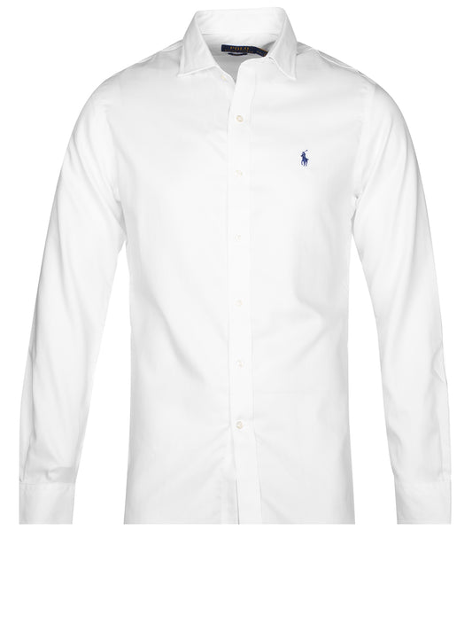 Slim Fit Poplin Shirt-Off White