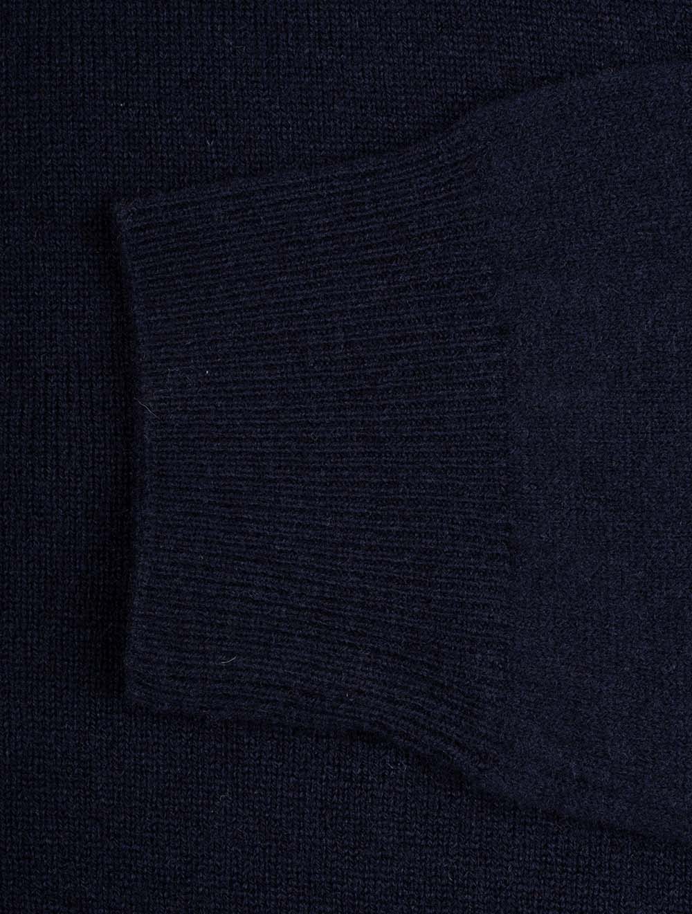 Superfine Lambswool Zip Cardigan Marine